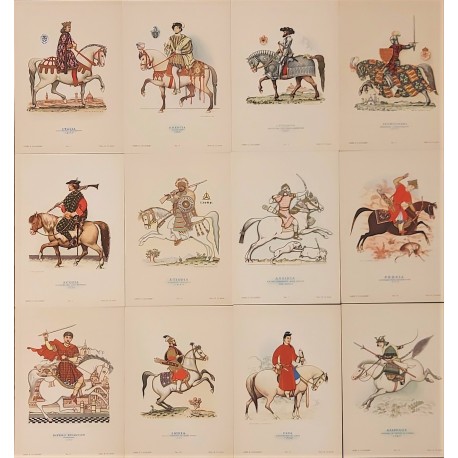 Arme si Cavaleri - Colectie completă de 12 stampe originale