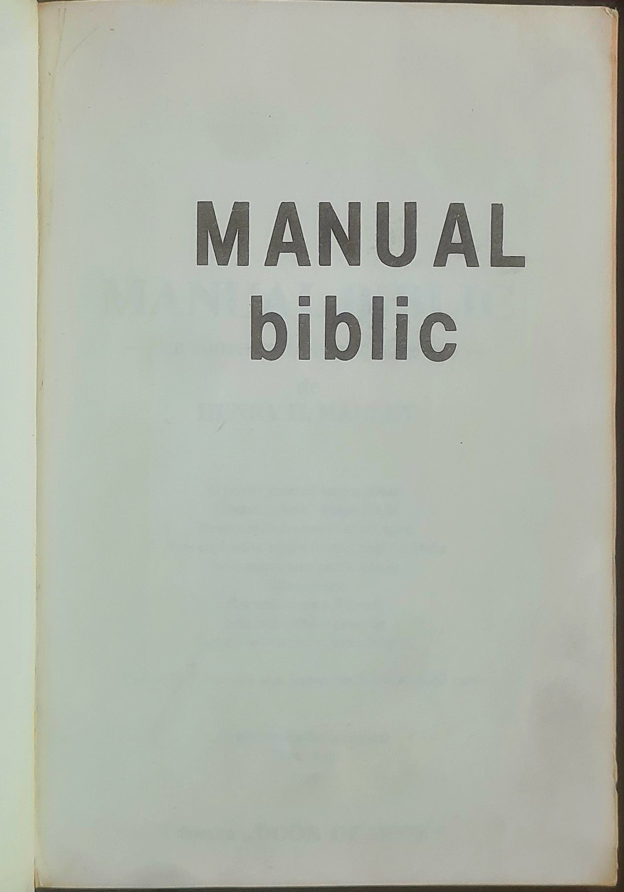 Manual biblic - Henry H. Halley