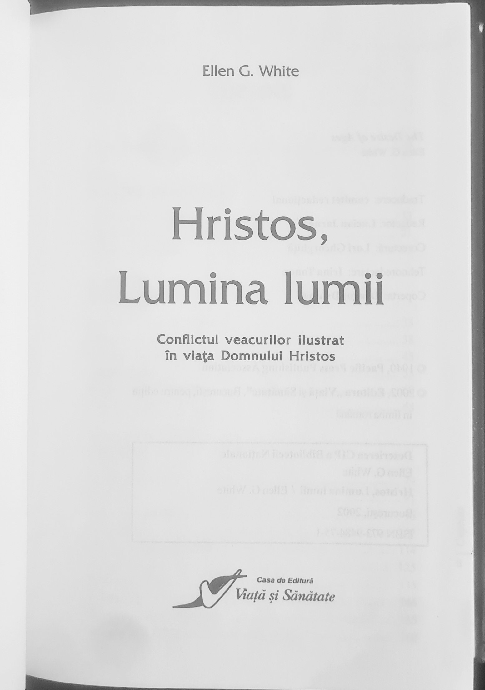 Hristos, Lumina lumii - Ellen G. White